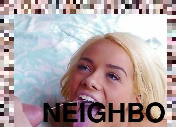 Blonde slut Elsa Jean comes over to be fucked by her lucky neighbor