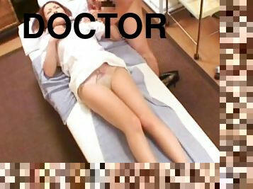 Hardcore fucking in the doctors office with a hot Japanese chick
