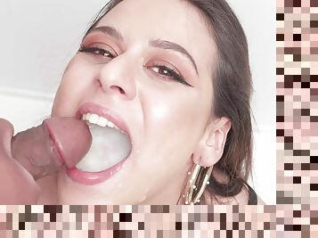 Bella Rico swallows 68 huge mouthful cumshots