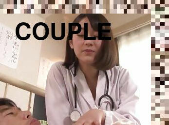 Smooth fucking on the hospital bed with naughty nurse Nishino Shou