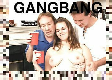 Big Tit Southern Bitch ANAL Gang Bang
