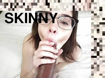 Skinny babe Lexus Love with glasses gets fucked in POV video