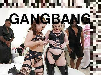 Hardcore interracial gangbang with Carmen Valentina and Lisey Sweet