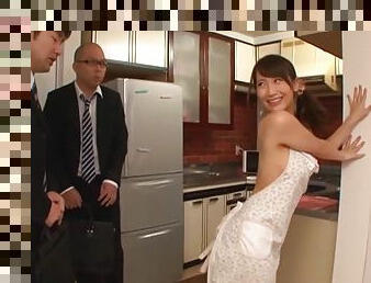 Hardcore fucking in the kitchen with hot ass Japanese Kurata Mao