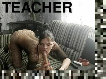 Found a video of my teacher in fishnets