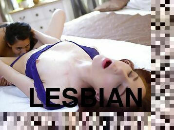Lesbian puss eating and scissoring between Canela Skin and Violetta