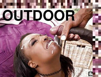 Amazing fucking in outdoors with nice tits ebony Daya Knight