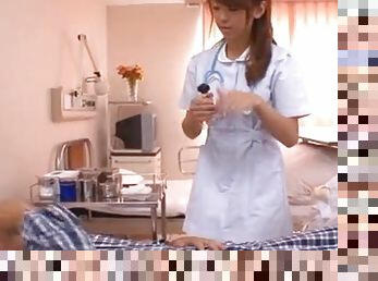 Sexy Japanese nurse Sayaka Fukuyama loves blowing her patients