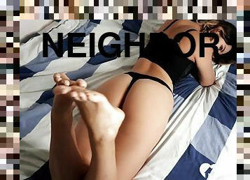 I was quite surprised to find my neighbor waiting in my bedroom to suck dick