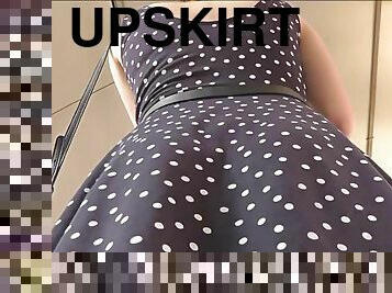 Sexy ass in dotted dress