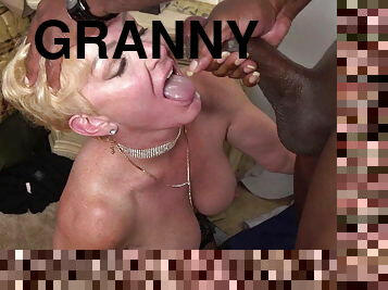 Blonde granny suck two BBC