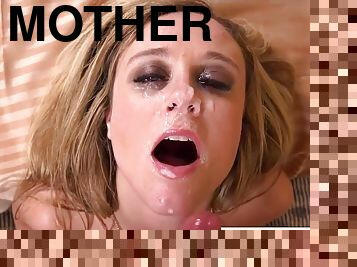 Huge cumshot over Allee's face