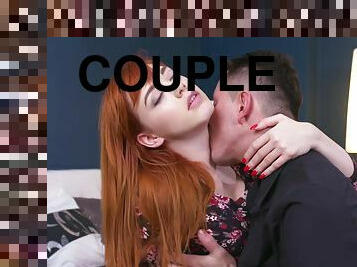 Redhead hottie Anny Aurora licked and fucked by her best friend