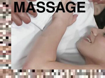 Pierced pussy model Wendy Moon gets massaged and fucked by a guy