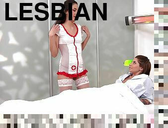 perawat, lesbian-lesbian, stocking-stockings, rumah-sakit, pakaian-seragam, nilon