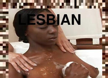 Interracial lesbian sex in the bath tub with Erika Vution & Fiona Cheek