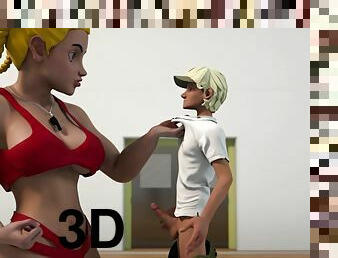 Animated porn movie with blonde slut having sex with a stud