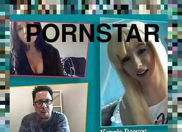 Webcam show between a dude and two provocative pornstars - Joanna Show