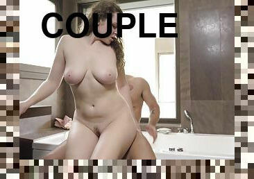 Love making in the shower with chubby girlfriend Sofia Curly
