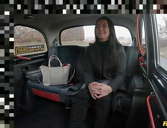 Fit ass Sofia The Bum fucked from behind by the taxi driver