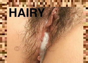 Hairy pussy Japanese chick Arisa Kumada enjoys having nice sex