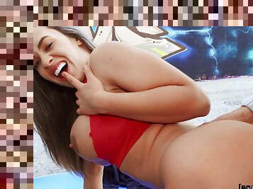 POV video of an outdoors quickie with irresistible Briana Banderas