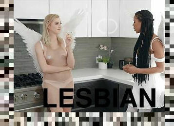 Interracial lesbian between babes Anny Aurora and Kira Noir