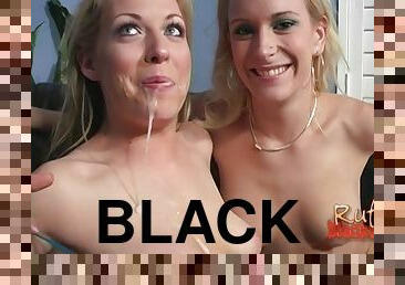 One big black cock for two blonde whores Haley Scott & Ruth Blackwell