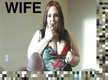 Big white dick for chubby redhead wife and she loves it in her mouth