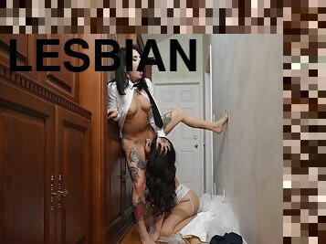 Valentina Nappi and Joanna Angel having lesbian sex before the wedding