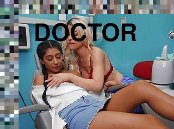 Doctor and her patient having lesbian sex. Kit Mercer and Binky Beaz