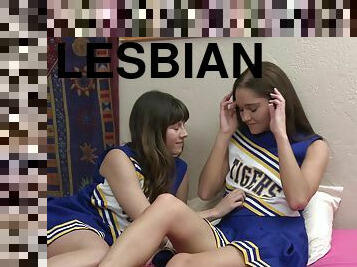 Cheerleaders Shyla Jennings and Zoe Bloom love to lick pussies
