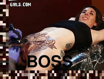 Marie Bossette gets an extreme  tattoo.