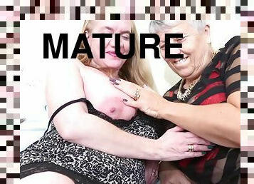 Horny toys masturbation of two horny mature ladies captured professionally on the camera