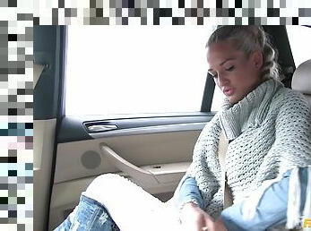 Clothed sex in the car is amazing experience for Nicole Vice