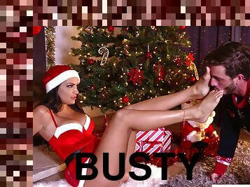 Christmas Feet Sex With Stunning Busty Latina Sofi Ryan