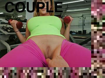 Gorgeous Serena Skye enjoys sex at the gym with her horny trainer