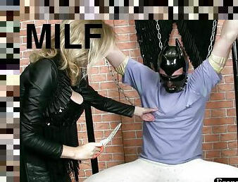 FrenzyBDSM Milf One-Eyed Snake and Man Nipples Torture