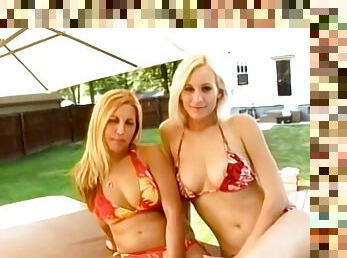 Two amateur blonde cuties wanted to film their sexual adventure.