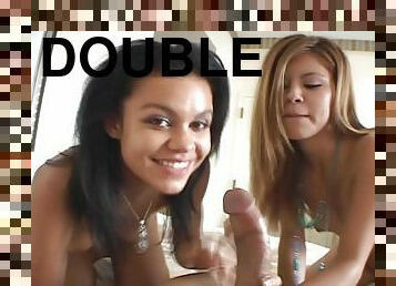 Double Blow Job Session With Ruby Knox and Vlaney Cruz