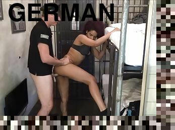 german police fucks tight ebony in prison