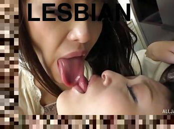 Lesbian pussy licking on the bed is a fantasy of hot Reiko Kobayakawa