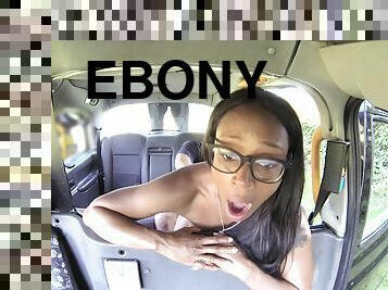 Ebony bitch Lola Marie makes love with white taxi driver