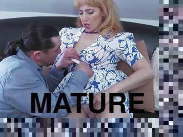 Mature blonde MILF Olga C. gets pussy fucked hardcore doggy style