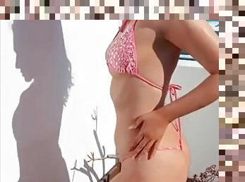 ET public bikini strip and nude twerking - Public