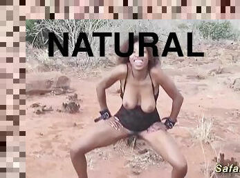 big natural breast african milf gets interracial outdoor fuck by a german safari tourist
