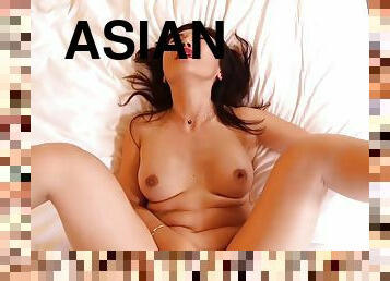 Hot asian milf fuck white cock in hotel room
