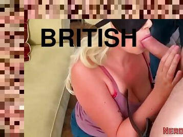Yorkshire nerds spray cum on British babes face