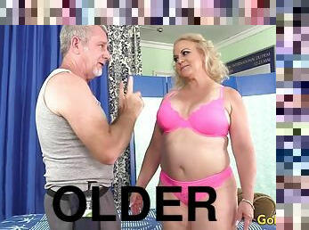 Older Blonde Summer Has Her Body and Genitals Massaged