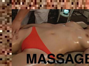 JAV star Asahi Mizuno CMNF erotic oil massage Subtitled